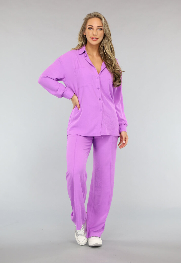 Lila Co Ord Set met Pantalon