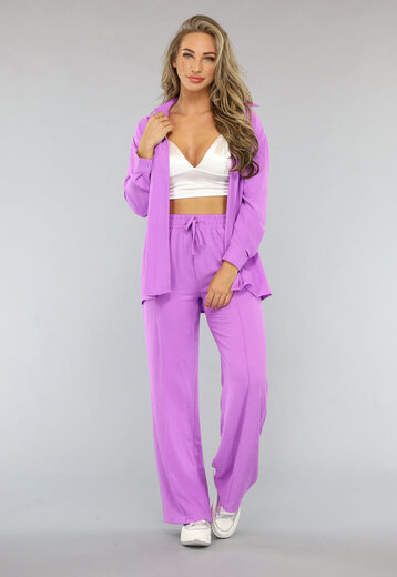 NEW1004 Lila Co Ord Set met Pantalon