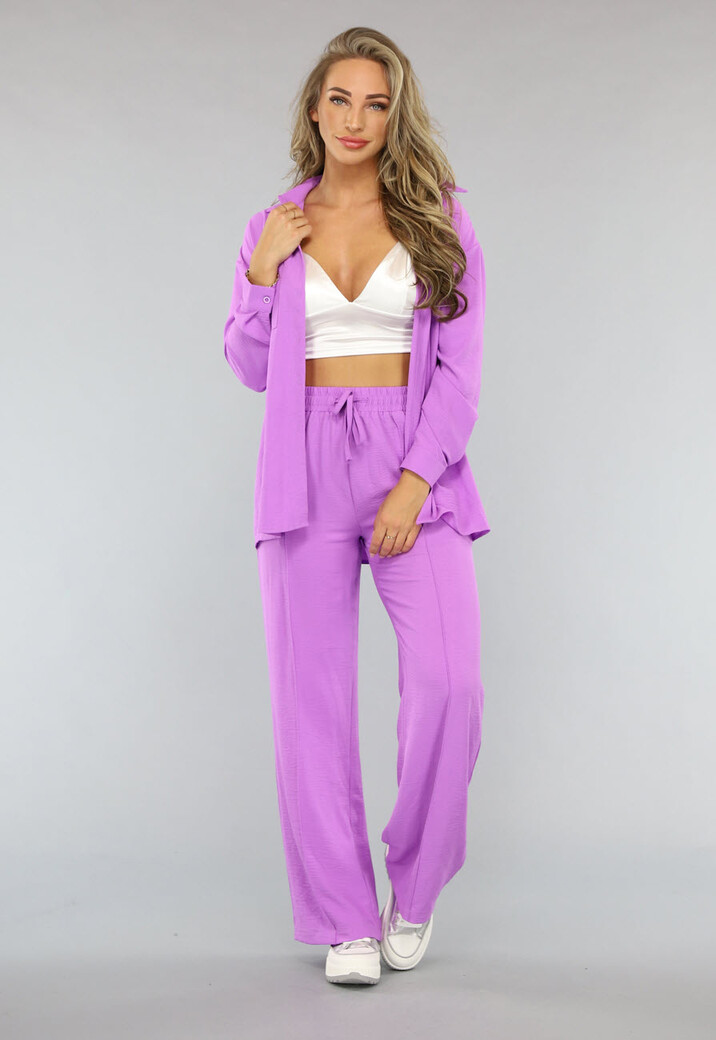 Lila Co Ord Set met Pantalon