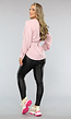 Satin Blouse met Tailleband in Babyroze