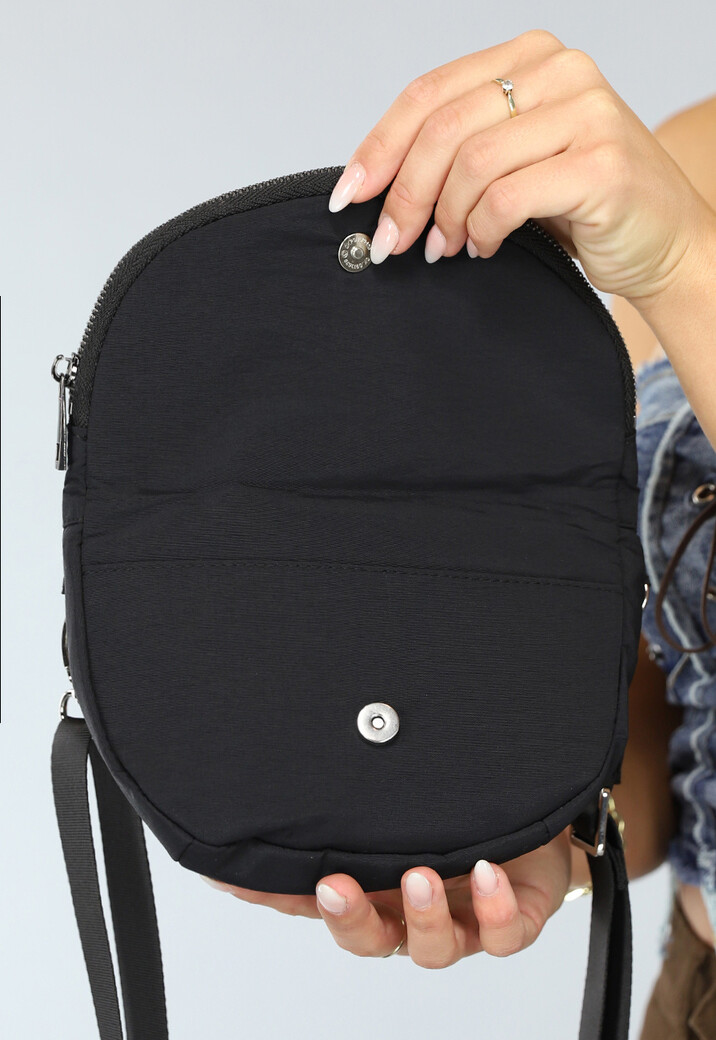Vouwbare Zwarte Fanny Bag