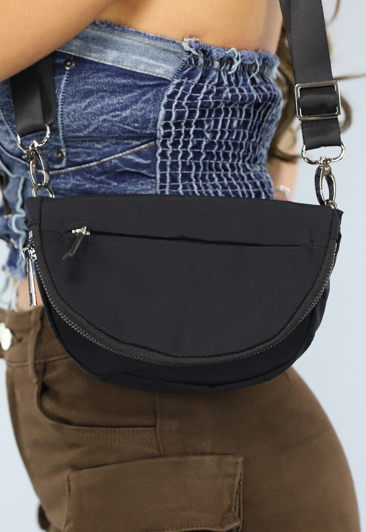 Vouwbare Zwarte Fanny Bag