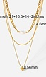 Triple Gouden Stainless Steel Ketting