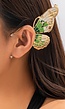 Earcuff met Groen Vlinder Ontwerp