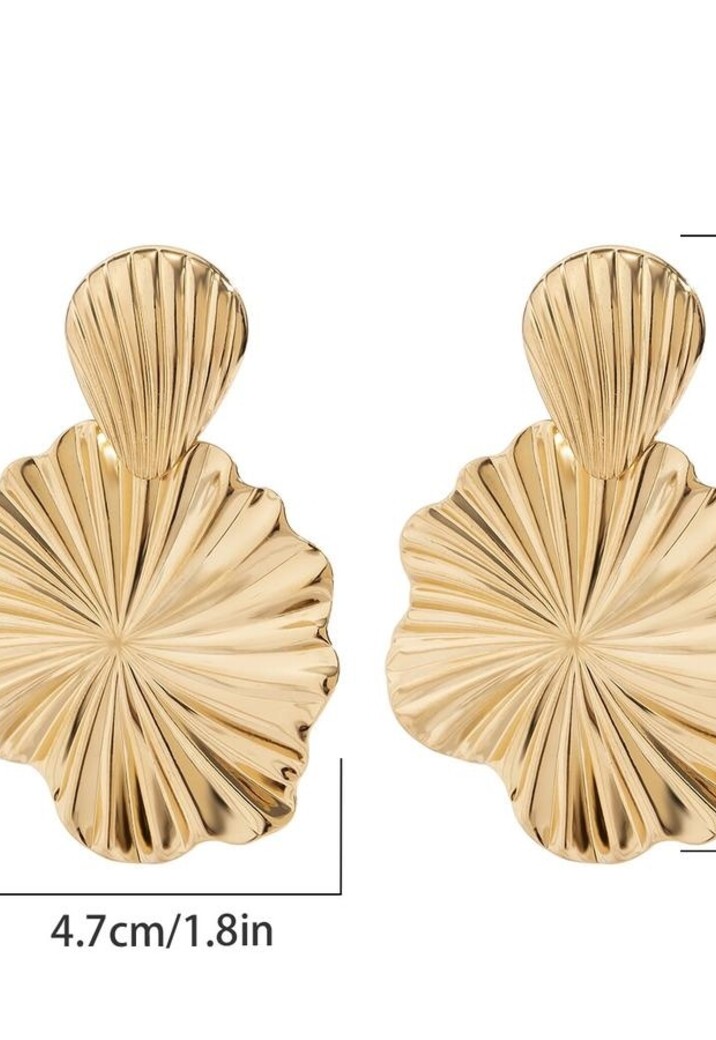 Gouden Oorbellen met Shell Look