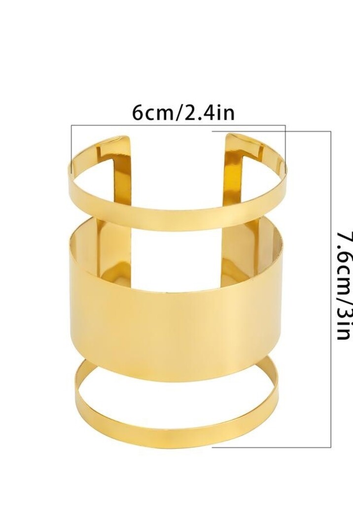 Enkele Statement Armband in Goud