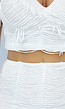 Witte Ruffle Two Piece met Twist Top