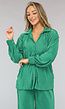 Groene Plissé Set met Wide Leg Broek