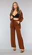 Bruine 2-delige Set met Pantalon