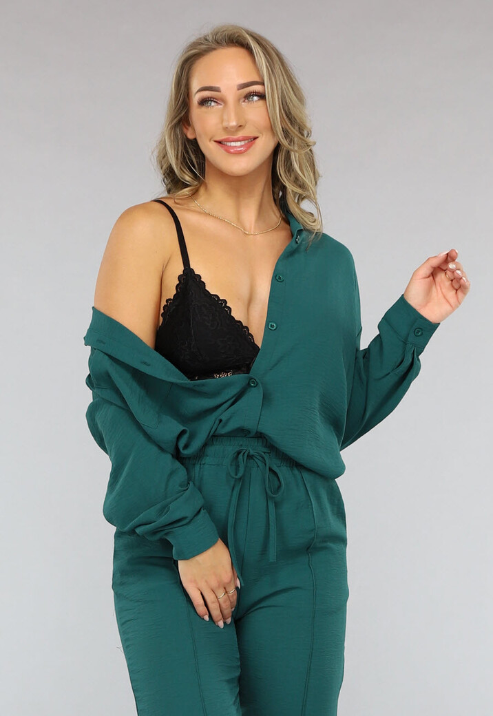 Donkergroene 2-delige Set met Blouse