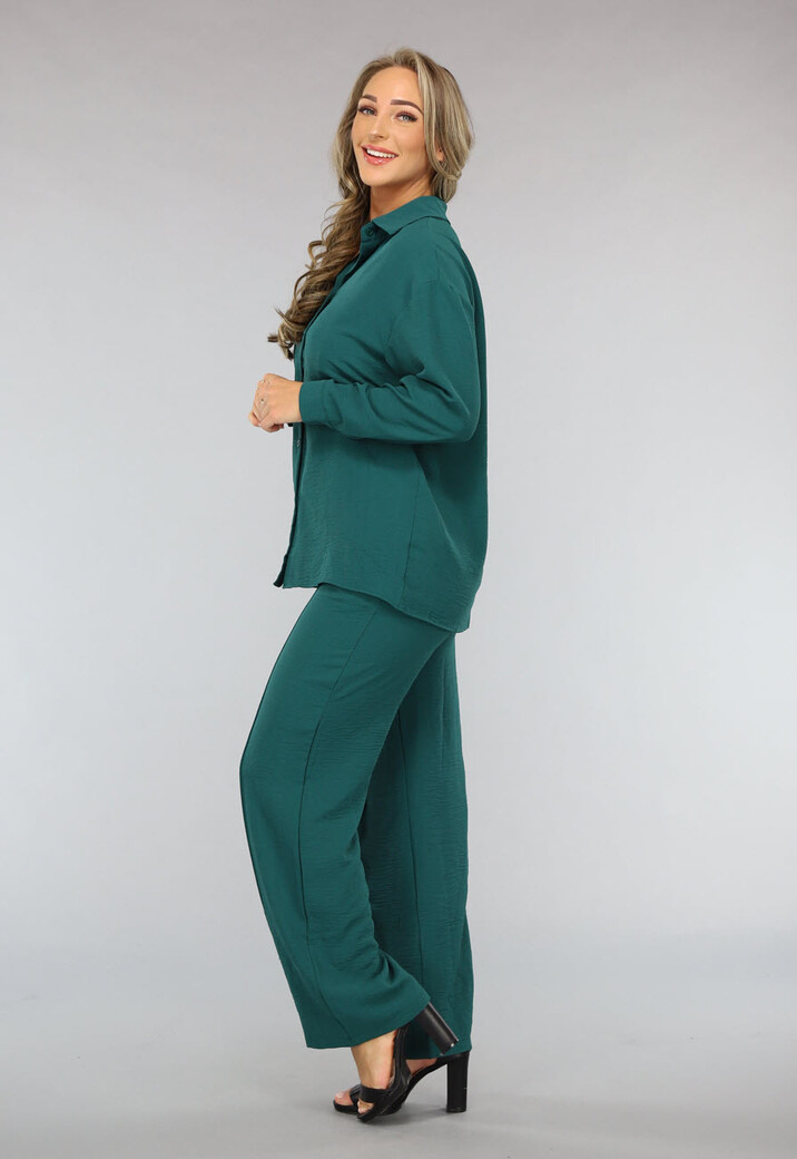 Donkergroene 2-delige Set met Blouse