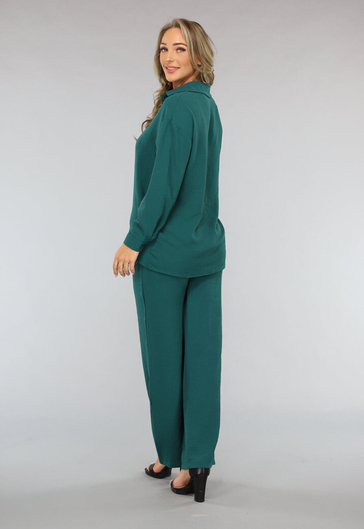 Donkergroene 2-delige Set met Blouse