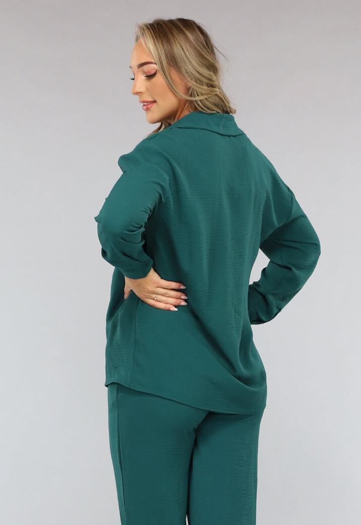 Donkergroene 2-delige Set met Blouse