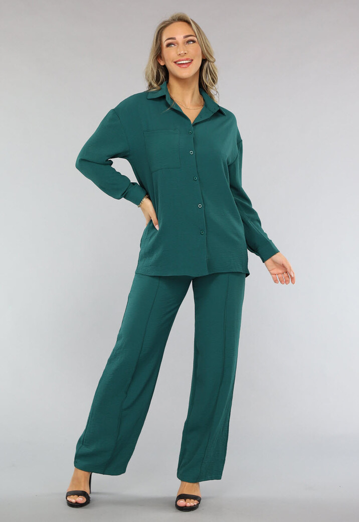 Donkergroene 2-delige Set met Blouse