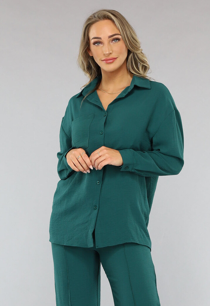 Donkergroene 2-delige Set met Blouse