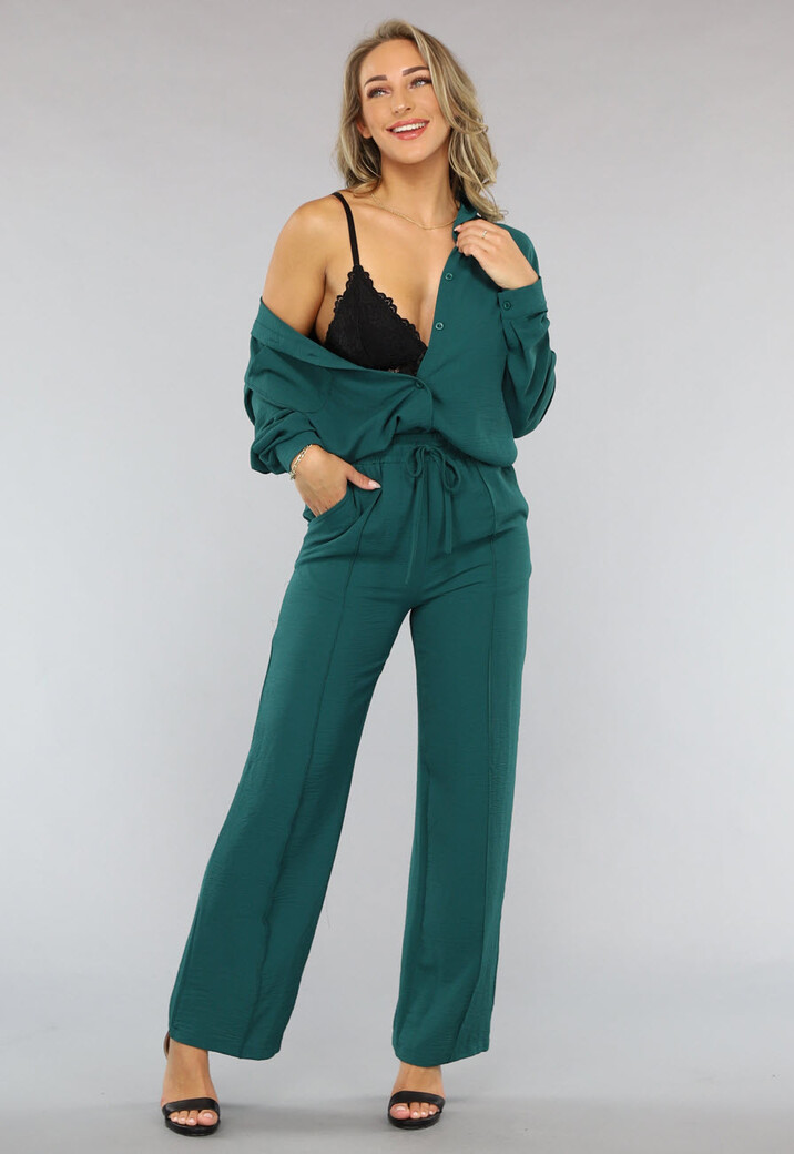 Donkergroene 2-delige Set met Blouse