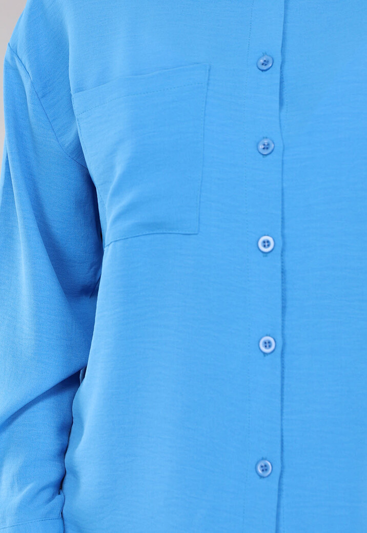 Blauwe Co Ord Set met Blouse