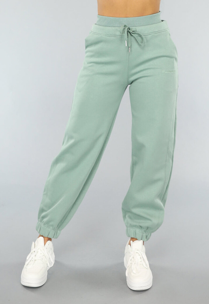 Mintgroene Joggingsbroek met Veters