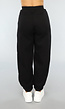 Zwarte Lounge Broek met Grote Elastische Band