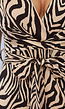 Shortsleeve Jumpsuit met Nude Zebra Print