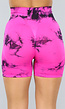 Fuchsia Gevlekte Sport Short