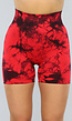 Korte Sportlegging met Print in Rood