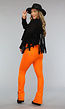 Oranje Skinny Jeans met Split