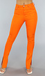 Oranje Jeans met Split