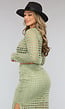 Groene Crochet Cover Up Two Piece