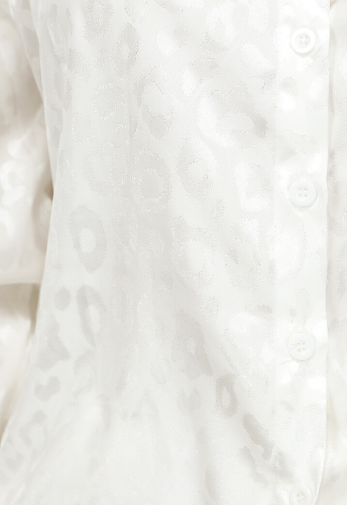 Witte Luipaard Print Pantalon Set