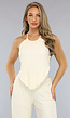 Ecru 2-delige Set met Halter Top
