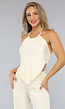 Ecru 2-delige Set met Halter Top