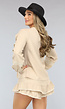 Beige Bohemian Ruffle Two Piece met Skort