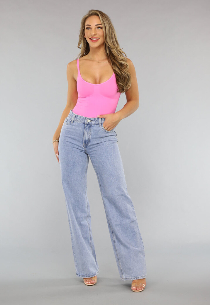 Roze Shaping Bodysuit met Verstelbare Bandjes