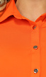 Oranje Blouse met Gouden Knopen