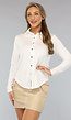 Elastische Witte Longsleeve Blouse