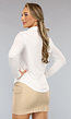 Elastische Witte Longsleeve Blouse