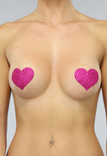 Glitterende Hartjes Tepelbedekkers