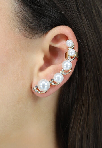 NEW1704 Gouden Parel Earcuff