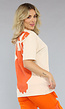 Beige Unisex Shirt met Oranje Tiger