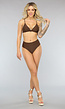 Bruine High Waist Bikinislip
