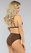 Bruine High Waist Bikinislip