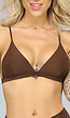 Bruine Bikinitop met Uitneembare Pads in Triangel