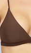 Bruine Bikinitop met Uitneembare Pads in Triangel