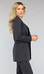 Antraciet Halflange Stretch Blazer