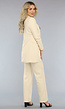 Elastische Straight Leg Pantalon in Beige