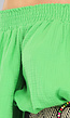 Groene Off Shoulder Mousseline Playsuit