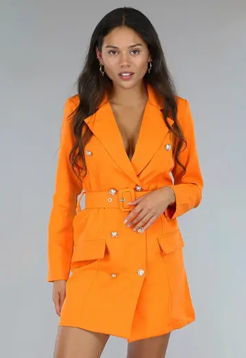 Oranje Classy Blazer Jurk