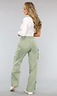 Khaki Wide Leg Carpenter Broek