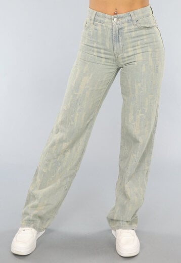 OP=OP.39.NL Vintage Wash Damaged Straight Leg Broek